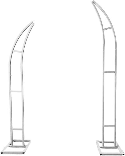 Metal Wedding Arches for Ceremony Curved Wedding Arch Backdrop Stand, Half Moon Balloon Arch Stand for Wedding Birthday Party Anniversary Decor