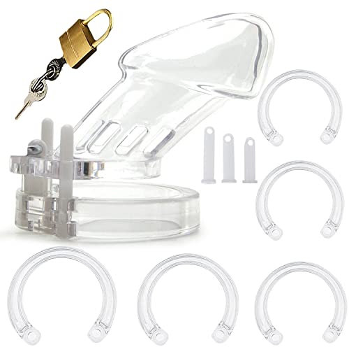 Extreme Peniskäfig mit 5 Ring ⌀3,3-4,6cm Käfiglänge 8cm Chastity cage männer Keuschheitskäfig herren Penis käfig Keuschheitsgürtel für herren Cock cage Chastity belt Penis cage FOPS N22