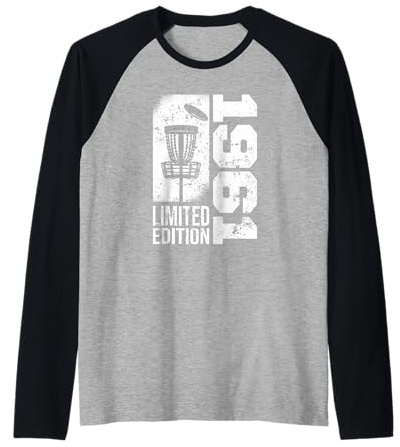 DiscGolf Disc-Golf-Jugador Nacido en 1961 Disc-Golf Camiseta Manga Raglan