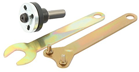 sourcing map 3/8 (10mm) Bohrer Winkelschleifer Dorn Adapter Scheibenhalter 2 Schraubenschlüssel Set 3 in 1