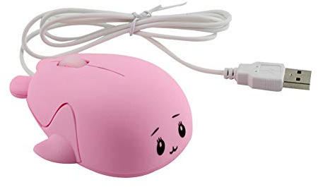 Shentesel trådbunden optisk spelmus 1 200 DPI söt minival ergonomisk USB PC bärbara möss – rosa