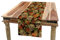 ABAKUHAUS Blumen Tischläufer, Diamant-Blumen-Blatt, Esszimmer Küche Rechteckiger Dekorativer Tischläufer, 40 x 225 cm, Hellgrün Orange