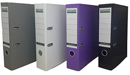 Eastlight Lever Arch Files A4, Assorted Pack of 4 Files, Folders for a4 Paperwork, Stationery, Document Storage