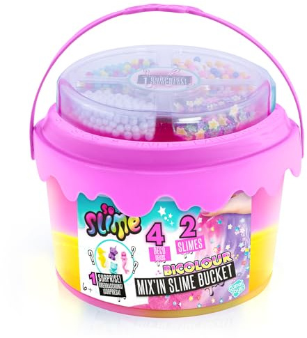 Canal Toys - So Slime Mix’in Eimer 400 g - Fertig Gemischter Slime Mit Deko Zum Mischen - Kreativset Und Bastelaktivität Für Kinder Ab 6 Jahren - Wiederverwendbarer Aufbewahrungseimer