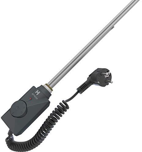 HOTTECH - Barra riscaldante VOLCANOplus, riscaldatore ad immersione con termostato, 300 Watt con regolazione dell'acqua e della temperatura dell'aria per termosifoni da bagno e termosifoni, prodotto