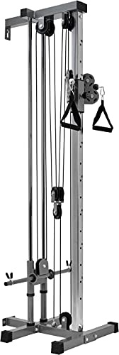 Bad Company Kabelstation för väggmontering, kompakt kabelmaskin för hemmagym, BCA-137 (silver)