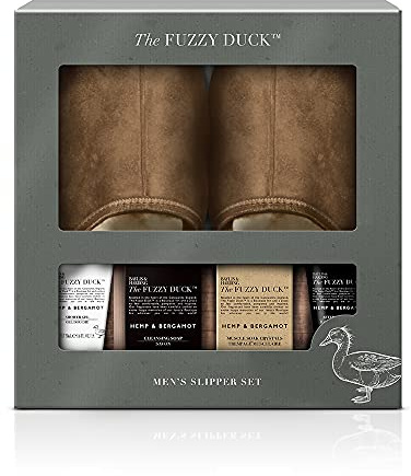 Baylis & Harding The Fuzzy Duck Men's Hemp & Bergamot Luxury Slipper Gift Set - Vegan Friendly