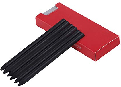 6 Pcs Soft Medium Hard 5.6mm Charcoal Lead Refills Mechanical Pencil Lead Professional Artist Sketch Pencil Refills Automatic Graphite Pencil Lead Refills for Students Drawing Sketching Art Supplies