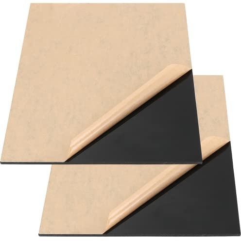 JAPCHET 2 st 6 mm svart akrylark, 280 x 355 mm svart akrylskiva, svart plastskiva akrylpanel för gör-det-själv-hantverk, bildramar, skyltar, displayprojekt