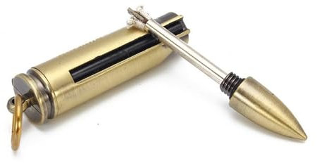 HESTAY Allume-feu, Allumette métallique permanente étanche, Briquet Portable Rechargeable au kérosène, équipement de Survie d'urgence, Cadeau d'anniversaire for Homme (Color : A)