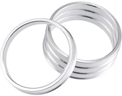 Hihaha Anelli di centraggio per mozzo auto, in lega di alluminio, diametro esterno da 74,1 mm a diametro interno 65,1 mm, 4 pezzi