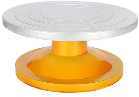 Töpferscheibe, Drehbare Töpferscheibe, Skulptur Töpferscheibe, Töpferscheibe Aluminium Drehscheibe für Töpferei DIY Tonwerkzeuge Keramik-Kuchenständer, 25cm Durchmesser