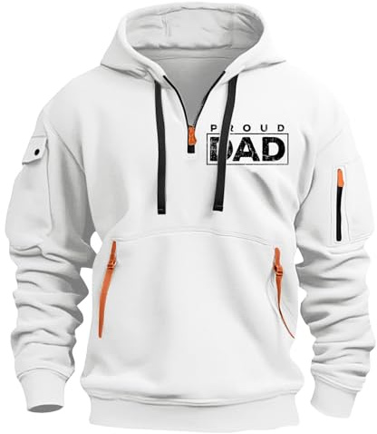Sweats à Capuche Homme avec Demie Fermeture 2026 Pull de Travail Homme | Sweatshirts Hommes Grandes Tailles Décontracté Pull de Travail Quotidien Couleur Unie