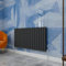 Anthracite Designer Radiator Horizontal 600×1156mm Double Flat Panel - Wall/Floor Mounted for Modern Multi-Scene & Central Heating