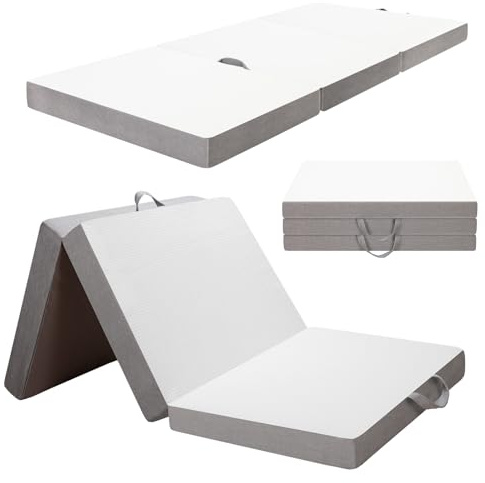 Gwydre 190x90x10 Folding Mattress,Single Foldable Memory Foam Mattress with Washable Cover, for Travel, Camping, Guest Bed (190x90x10)