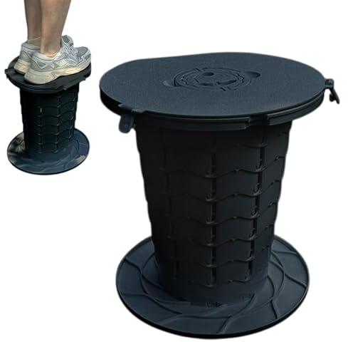 Inodoro Plegable - Sanitario Exterior Para Camping 400 Kg - Asiento De Maceta De Dormitorio Ligero Con Tapa Para Barco Camión Camping-Car Uso