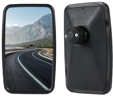 2 piezas de espejos universales para tractor, 28,5 x 17 cm, espejos retrovisores de PVC con carcasa y soporte para agricultura, espejo retrovisor para tractor agrícola, para maquinaria agrícola