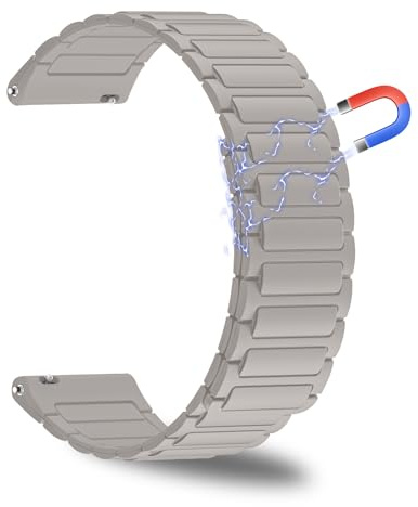CeiBand 18 mm magnetiskt silikonarmband, [dubbelsidig användning] 18 mm ersättningsarmband silikonklockarmband, män kvinnor klockarmband, vattentätt sportband magnetiskt armband