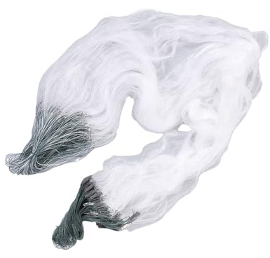 Aumotop Filet de Pêche avec 3 Couches en Nylon Durable, Longueur 50 M, Hauteur 1,5 M, Filet à Poisson pour la Pêche à L'appât, Idéal pour Les Pêcheurs sur la Plage et en Bateau (4 Doigts)