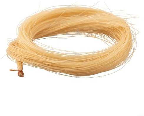 Crin de cheval blanc de Mongolie pour archet de violon, alto et violoncelle - 2 dents - 74 cm