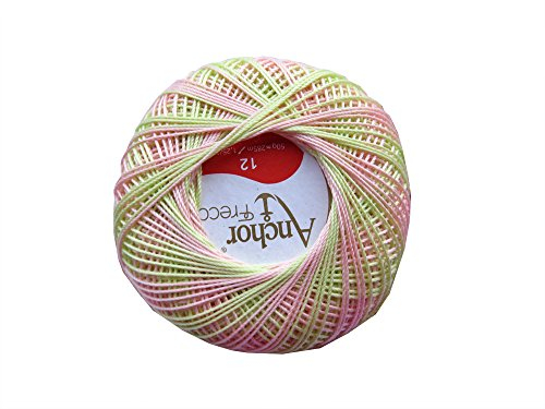 Freccia von Anchor Stärke 12 Rosa-Grün-Meliert