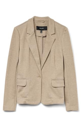 VERO MODA Damen VMJULIA LS Blazer JRS NOOS 10154123, Silver Mink/Melange, 38