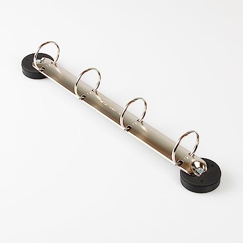 Magna-C® Magnetischer Ringordner | magnetischer Dokumentenhalter mit zwei gummierten Magneten und vier Ringen | Listenhalter für Ordnung im Büro, Haushalt und Werkstatt