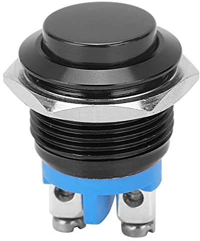 Tissting Interruttore a Pulsante, Interruttore Momentaneo Impermeabile in Acciaio Inossidabile 16mm con Ripristino Automatico Normalmente Aperto per Auto Camion Barca