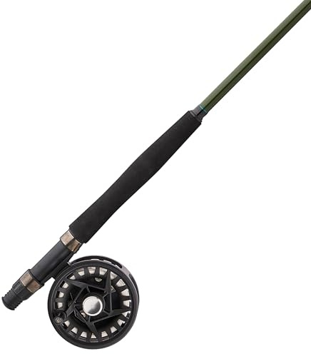 Shakespeare Cedar Canyon Select Fliegenrolle und 2,4 m Rute Kombi-Set, 3-teilige Graphit-Blank-Konstruktion, komplett montiert, inklusive Vorfach und Fliegen