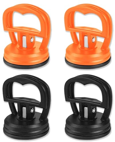 4 Stücke Saugnapf Set Beulenzieher Auto Rausziehen Saugheber Heavy Duty Saugnäpfe Dellen Reparaturset Auto Vakuumsauger für Auto Dellen, LCD Display Diverser Öffnung Werkzeug