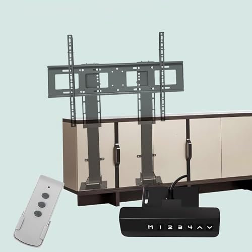 Supporto telescopico per TV da 55 a 120 pollici, con telecomando e sollevamento automatico, supporto elettrico per TV