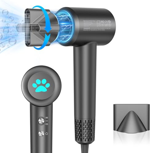 KISSLEAF Hair Dryer Professional High Speed Ionic Hairdryer with 200 Million Negative Ionic for Frizz Free Hair,Powerful Styling Fast Dry,Magnetic Diffuser 58dB Quiet Hairdryers for Women Men