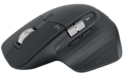 Logitech MX Master 3S Bluetooth Edition Wireless Mouse, No USB Receiver - Ultra-Fast Scrolling, Ergo, 8K DPI, Track on Glass, Quiet Clicks, Works with Apple Mac, Windows PC, Linux, Chrome - Graphite