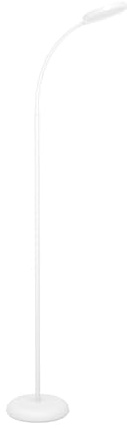 EGLO LED Stehlampe Lauro, Lampe Wohnzimmer, Standleuchte touch dimmbar, flexible Leselampe aus Kunststoff in Weiß, warmweiß-kaltweiß, 132 cm