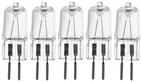 TYKGSQIP 220V 50W 75W 100W G6.35 pin Halogen Light Source 3000 Hours Long Life 2700K GY6.35 Indoor Lighting Replacement Bulb(5pcs/220V 100W)