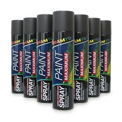 CVS2020.COM Universal Acrylic Spray Paint 300ml – Fast Drying Solvent-Based Aerosol for Metal Wood Plastic Glass – UV Resistant, Weatherproof, Rust Protection for Interior & Exterior Use (12)