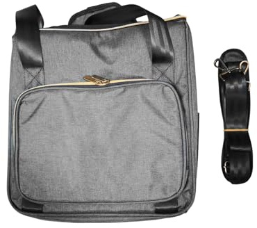 Estuche de Almacenamiento para álbumes de Vinilo, Organizador Resistente con Correa para 45 Discos, álbumes de 12, Gris, 13,8x13,8x10,6 Pulgadas para Colección