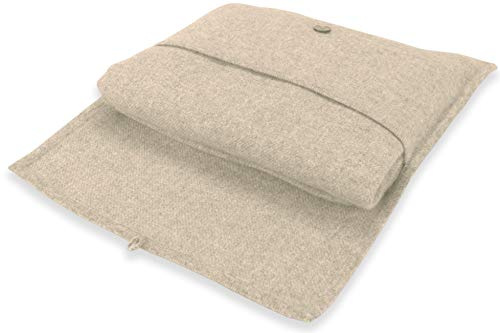 Jet&Bo - Coperta da viaggio in 100% puro cashmere, con custodia, colore: sabbia