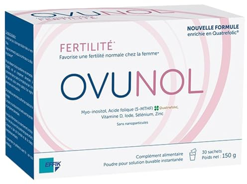Effik Ovunol Fertilité - Complément Alimentaire Grossesse - Favorise la fertilité féminine et aide à la conception - 30 sachets