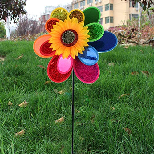 Moulin à Vent Décoration Extérieur de Jardin Maison/ 35X81CM Moulin À Vent pour Enfants (1Pc)