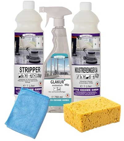 Wisch-Star Auto Reinigungsset 5-teilig, Autopflege Set mit Mikrofasertuch Autoschwamm Reiniger, Autoreinigung Scheiben und Felgen, Autoputzset