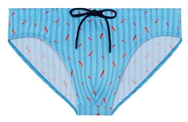 HOM Homme Espelette Slips De Bain, Turquoise Print, M EU