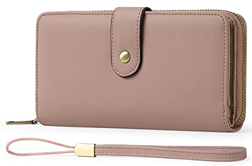 GAEKEAO Purses for Women Leather Ladies Purse Large Capacit Womens Wallet with Multiple Card Slots and Zipper Pocket