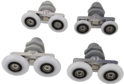 SPORTARC Lot de 4 roulettes doubles pour portes incurvées - 19/23/25/27 mm de diamètre