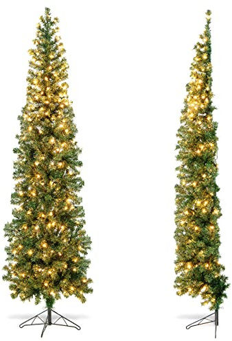 LIFEZEAL Sapin de Noël Artificiel 210 cm avec 150 LED