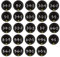 BETESSIN 48 Adventskalender Zahlen Aufkleber Schwarz - 4cm Adventsaufkleber mit Rechenaufgaben -Adventskalender Aufkleber 1-24 - Mathe Rechen Aufkleber für Weihnachten zum Basteln und Verzieren