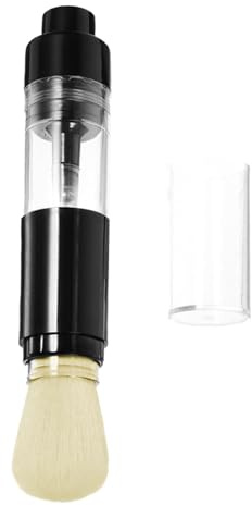 Brocha de maquillaje automática Gwtdtoad, para base, contour, resaltar, colorete y polvos, con botella de polvo rellenable, pincel sintético PF-10