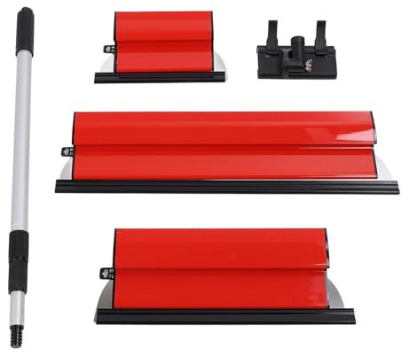 Flächenspachtel Set, Edelstahl 10,16 & 24 Skimming Blades mit 27-60 Verlängerungsgriff Pole, Professionelle Trockenbau Skimming Tools zum Glätten von Wand und Decke