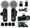 Microfono lavalier wireless per Android e iPhone, iOS, confezione da 2 mini microfoni con riduzione del rumore, accoppiamento automatico e mute e riverbero, microfono Bluetooth per Vlog, YouTube