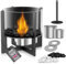 Premium Table Top Fire Pit with Adjustable Flame, Smokeless Fireplace with Glass Metal for Indoor & Outdoor, Portable Firepit - Long Lasting Flame, Home Deco Gift (black)